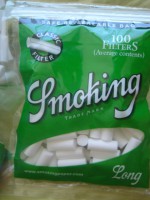 FILTROS PARA CIGARRILLOS SMOKING LONG (CLASSIC FILTER)100 UNIDADES. $1.500.